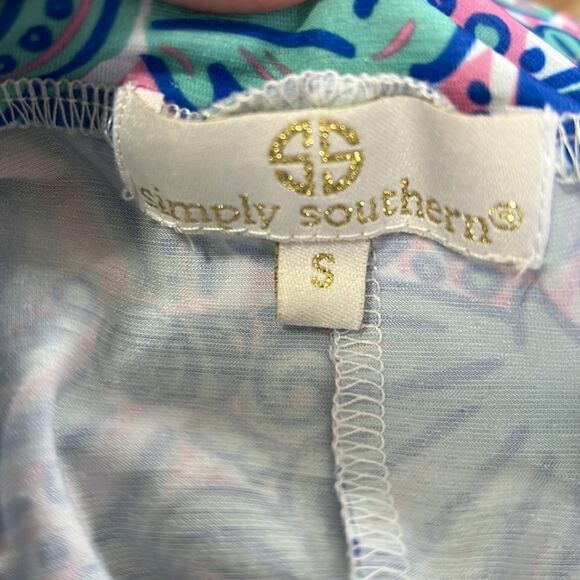 Simply Southern Cold Shoulder Swing Dress Small - Picture 7 of 8